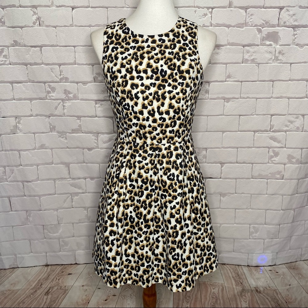 Forever 21 Leopard Print Fit and Flare Dress Sz S